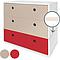 Commode COLORFLEX façades tiroirs warm grey-warm grey-true red