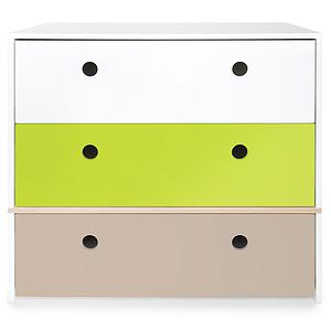 Commode COLORFLEX façades tiroirs white-lime-warm grey
