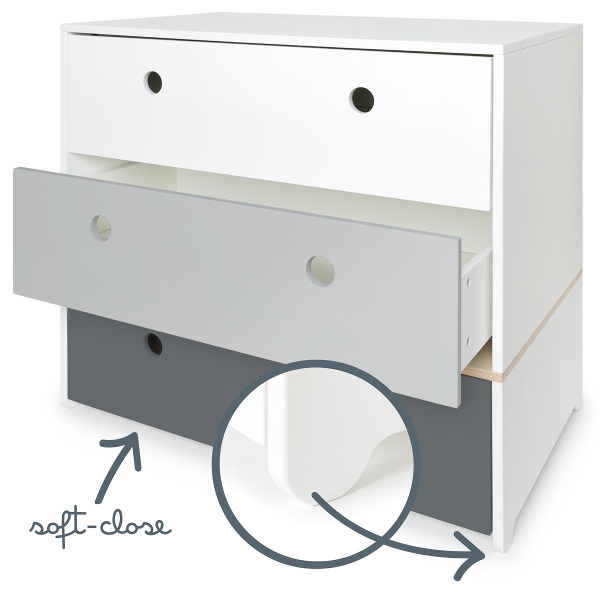 Commode COLORFLEX façades tiroirs white-pearl grey-space grey