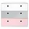 Commode COLORFLEX façades tiroirs white-pearl grey-sweet pink