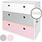 Commode COLORFLEX façades tiroirs white-pearl grey-sweet pink