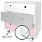 Commode COLORFLEX façades tiroirs white-pearl grey-sweet pink