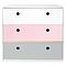Commode COLORFLEX façades tiroirs white-sweet pink-pearl grey 