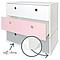 Commode COLORFLEX façades tiroirs white-sweet pink-pearl grey 