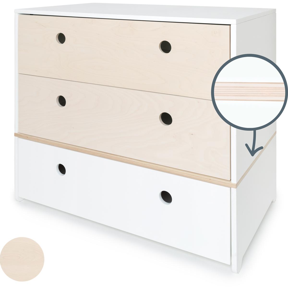 Commode COLORFLEX façades tiroirs white wash-white wash-white