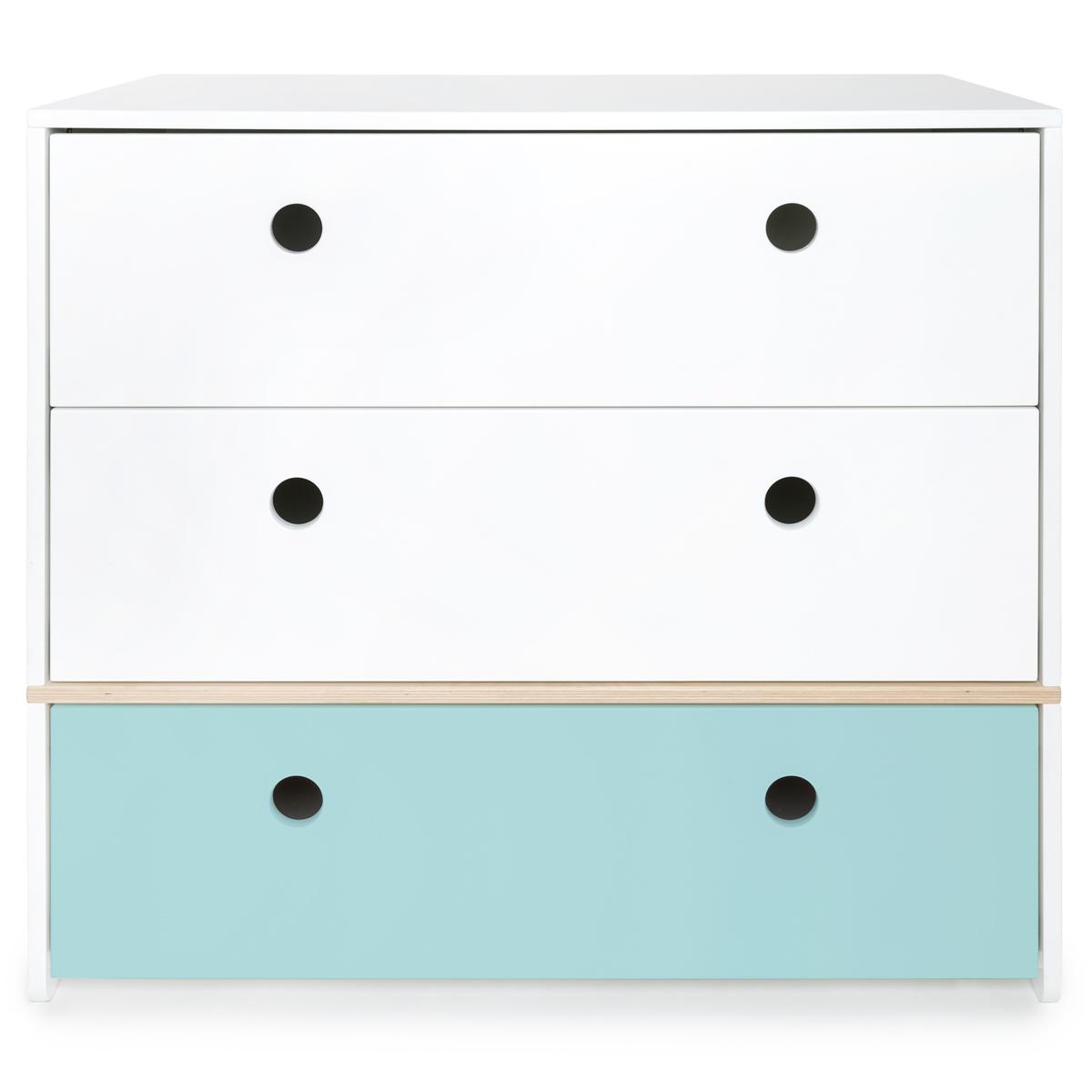 Commode COLORFLEX façades tiroirs white-white-sky blue 