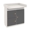Commode-table à langer 93x78cm DESTYLE de Breuyn en hêtre blanc 3 portes anthracite