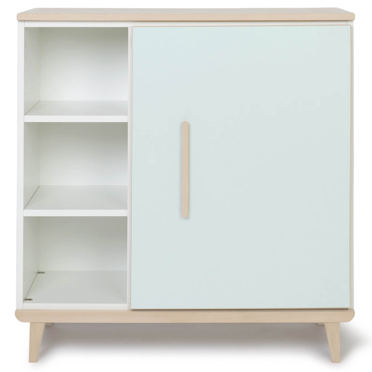 Cómoda 1 puerta 3 huecos NADO Retro acabado fresno mint