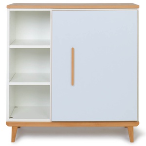 Cómoda 1 puerta 3 huecos NADO Retro acabado haya sky blue