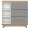 Cómoda 3 cajones 3 huecos NADO Retro acabado haya slate grey