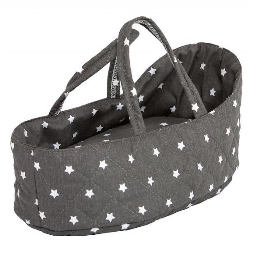 Couffin poupée 36cm STARS gris