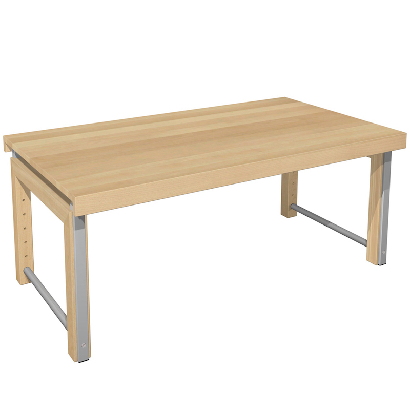 Desk ZIGGY de Breuyn solid beech finish  natural - metal grey