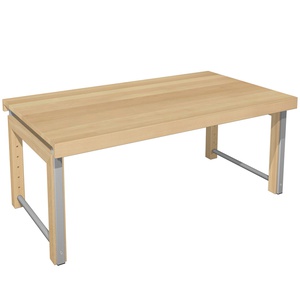 Desk ZIGGY de Breuyn solid beech finish  natural - metal grey