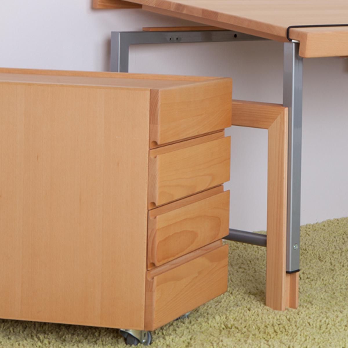 Drawer unit on castors ZIGGY de Breuyn solid beech finish natural 