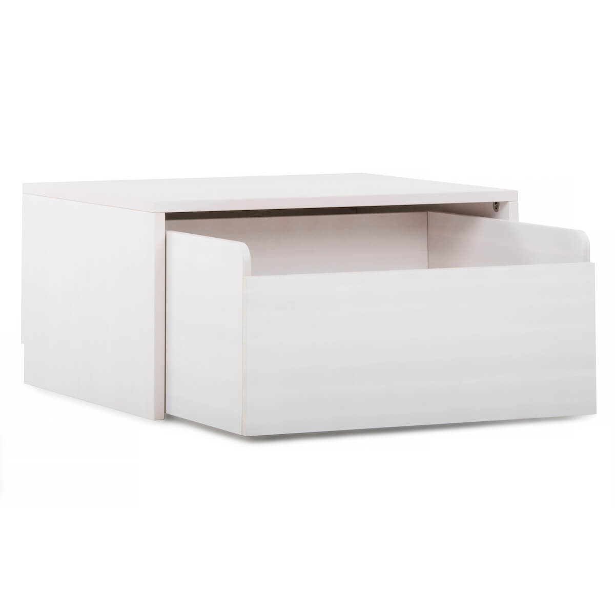 Ensemble coffre à roulette tablette supérieure DELUXE fintion blanchi