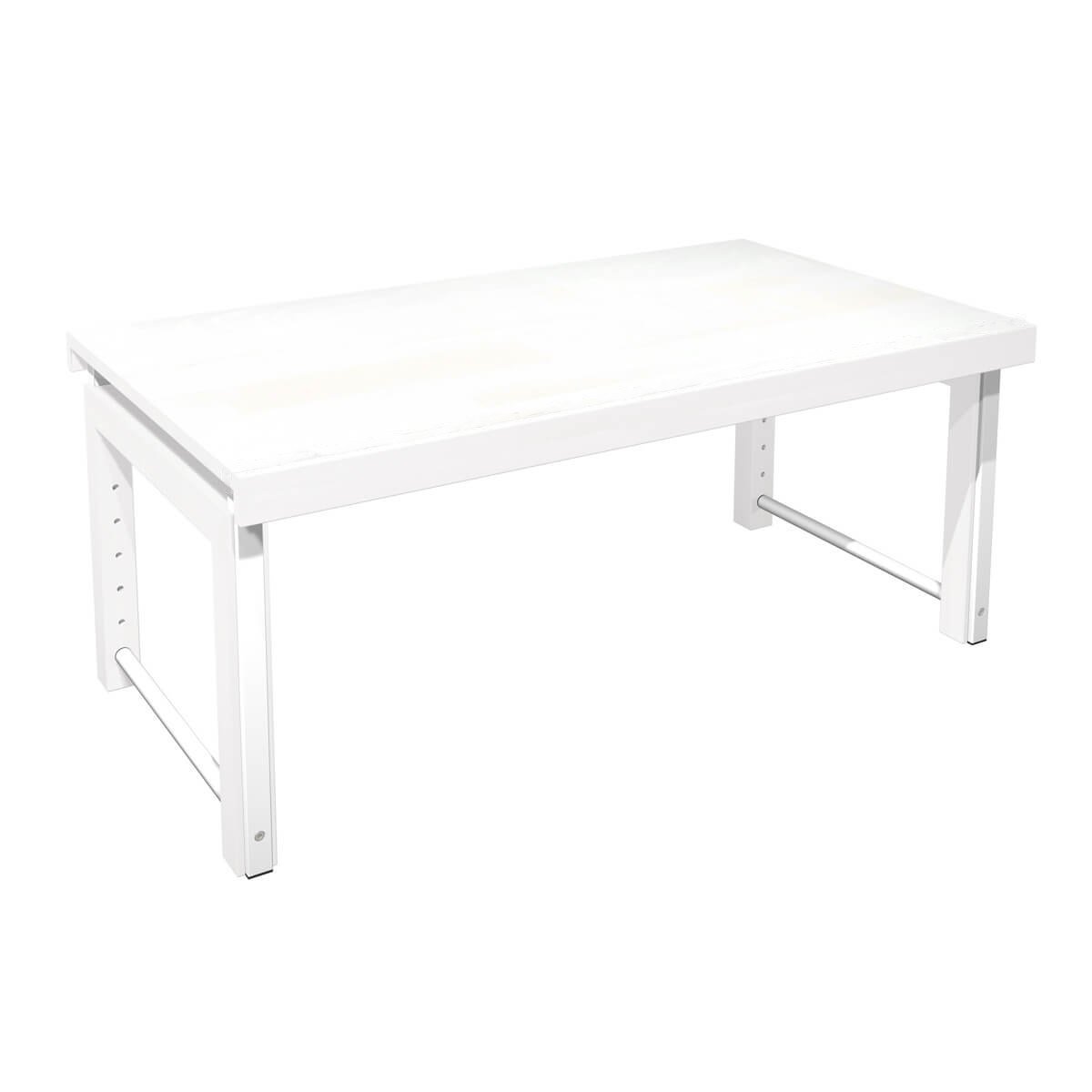 Escritorio ZIGGY de Breuyn haya maciza acabado blanco - metal blanco