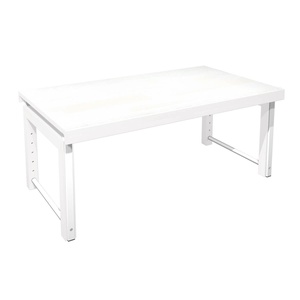 Escritorio ZIGGY de Breuyn haya maciza acabado blanco - metal blanco