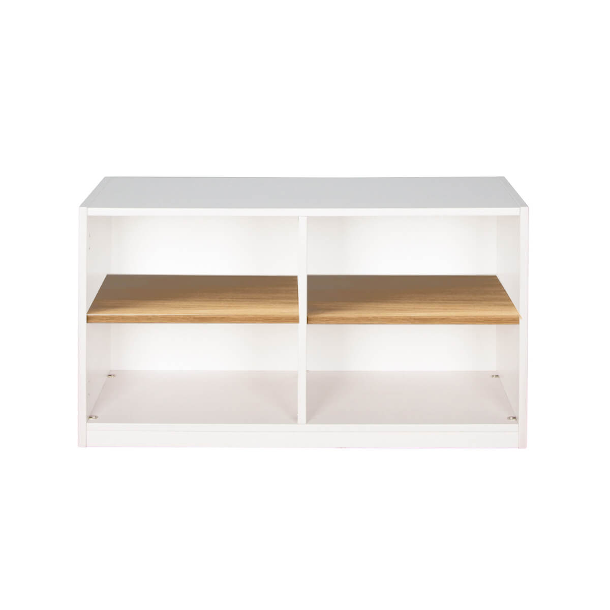 Étagère petite KASVA blanc laqué-chêne huilé