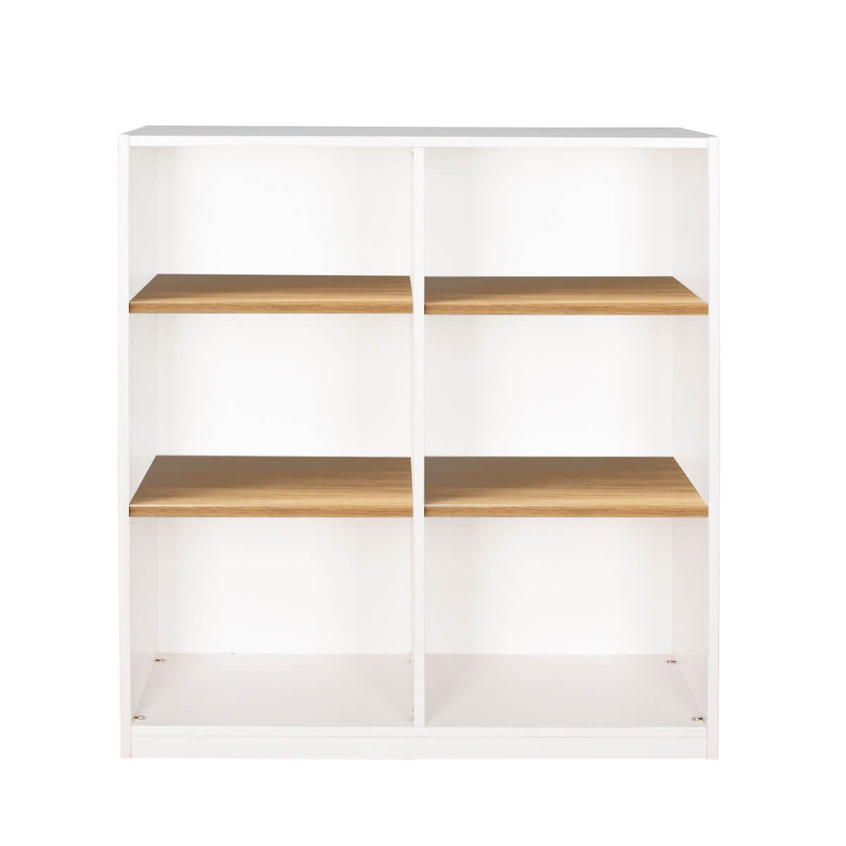 Grande étagère KASVA Mdf blanc laqué-chêne