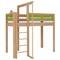 High sleeper bed Tatü climbing pole DELUXE de Breuyn natural-green