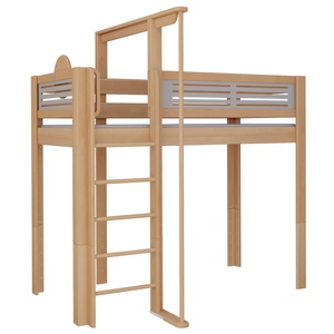 High sleeper bed Tatü climbing pole DELUXE de Breuyn natural-grey