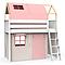 Hochbett-Dach hoch KASVA mit Textilien Viena pink 