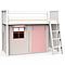 Hochbett KASVA mit Textilien Viena pink 