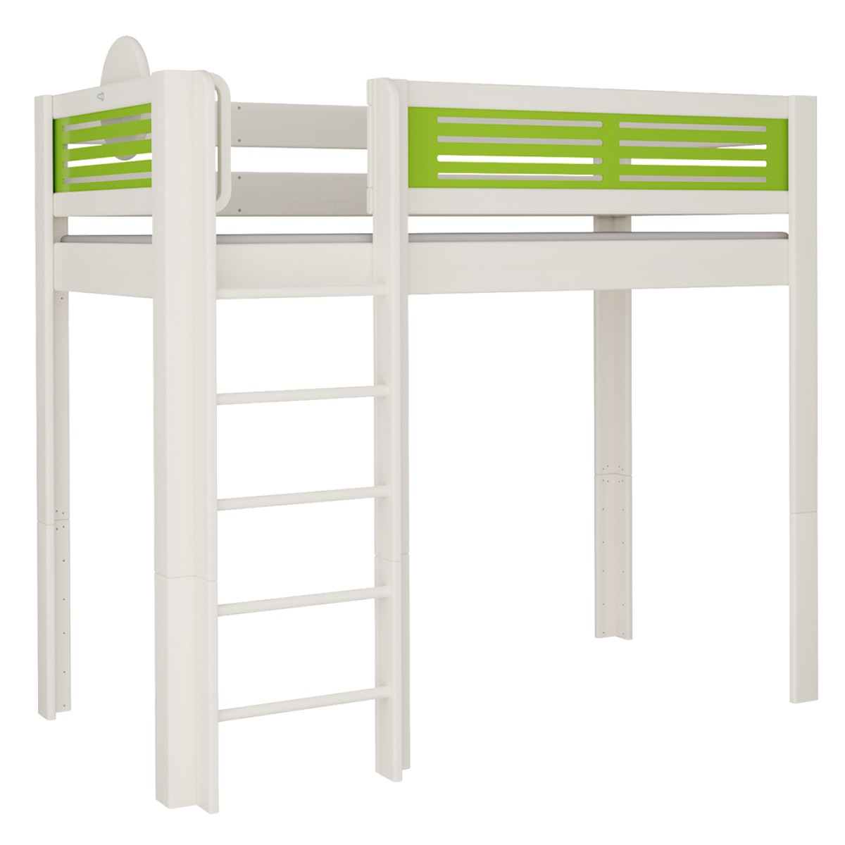 Hochbett Tatü DELUXE de Breuyn geweißt-grün