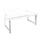 Inclining desk 2/3 ZIGGY de Breuyn solid beech finish white - metal grey 