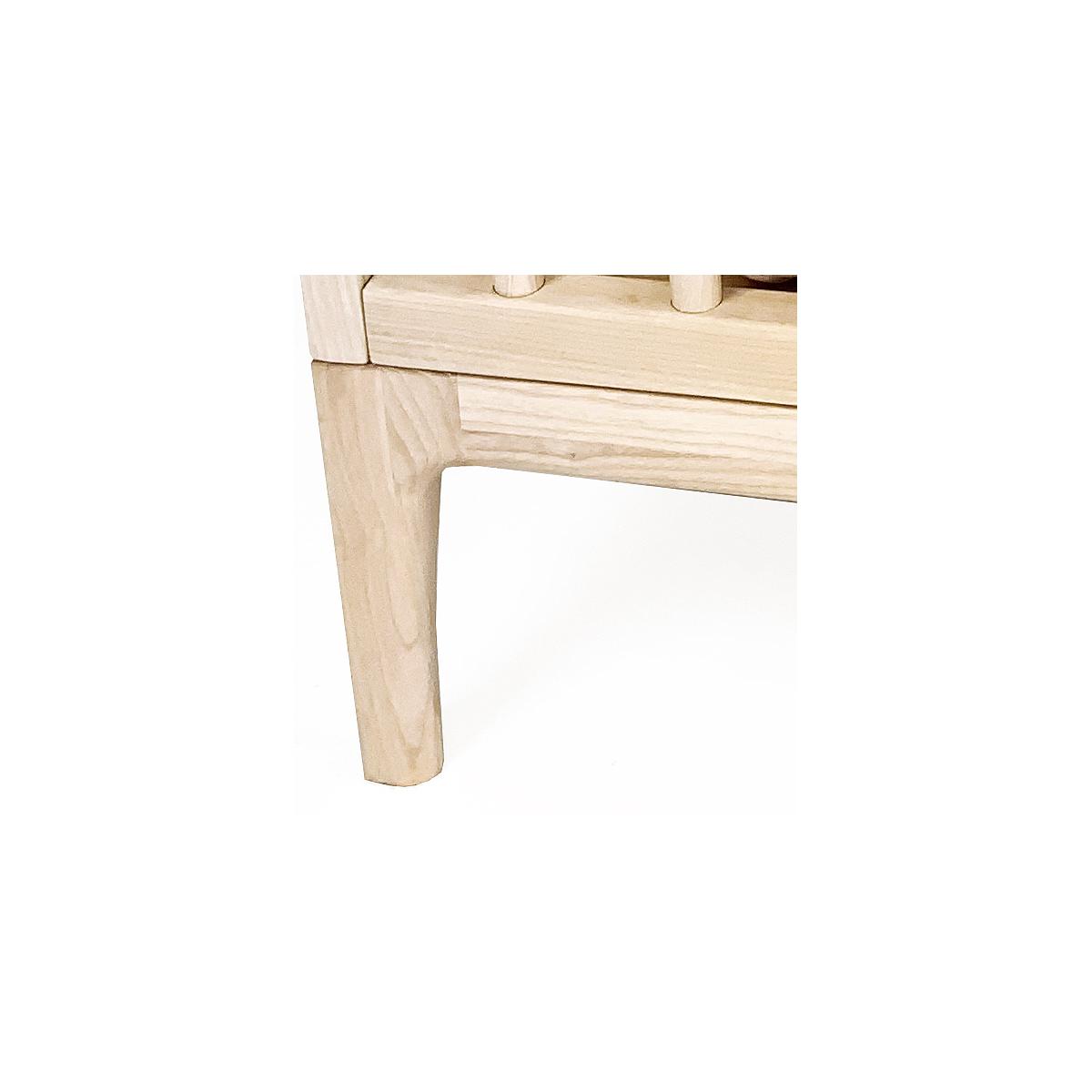 Junior bed KERA in ash wood with Curve legs
