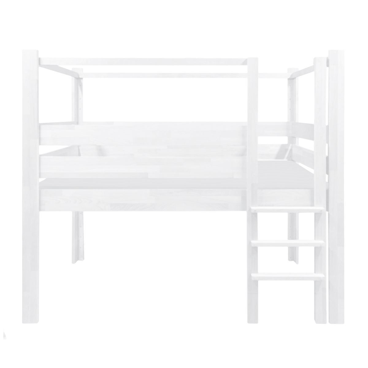 Kit de sécurité Montessori pour lit évolutif 90x200cm 7 en 1 échelle frontale DESTYLE de Breuyn laqué blanc