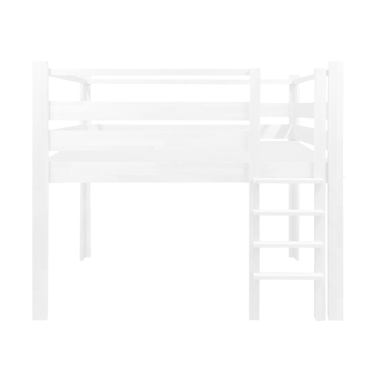 Kit de sécurité Montessori pour lit évolutif 90x200cm 7 en 1 échelle frontale DESTYLE de Breuyn laqué blanc