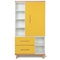 Kleiderschrank 173 cm 1-türig 2 Schubladen NADO Retro Buche sunshine yellow