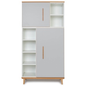 Kleiderschrank 173 cm 2-türig NADO Retro Buche manhattan grey