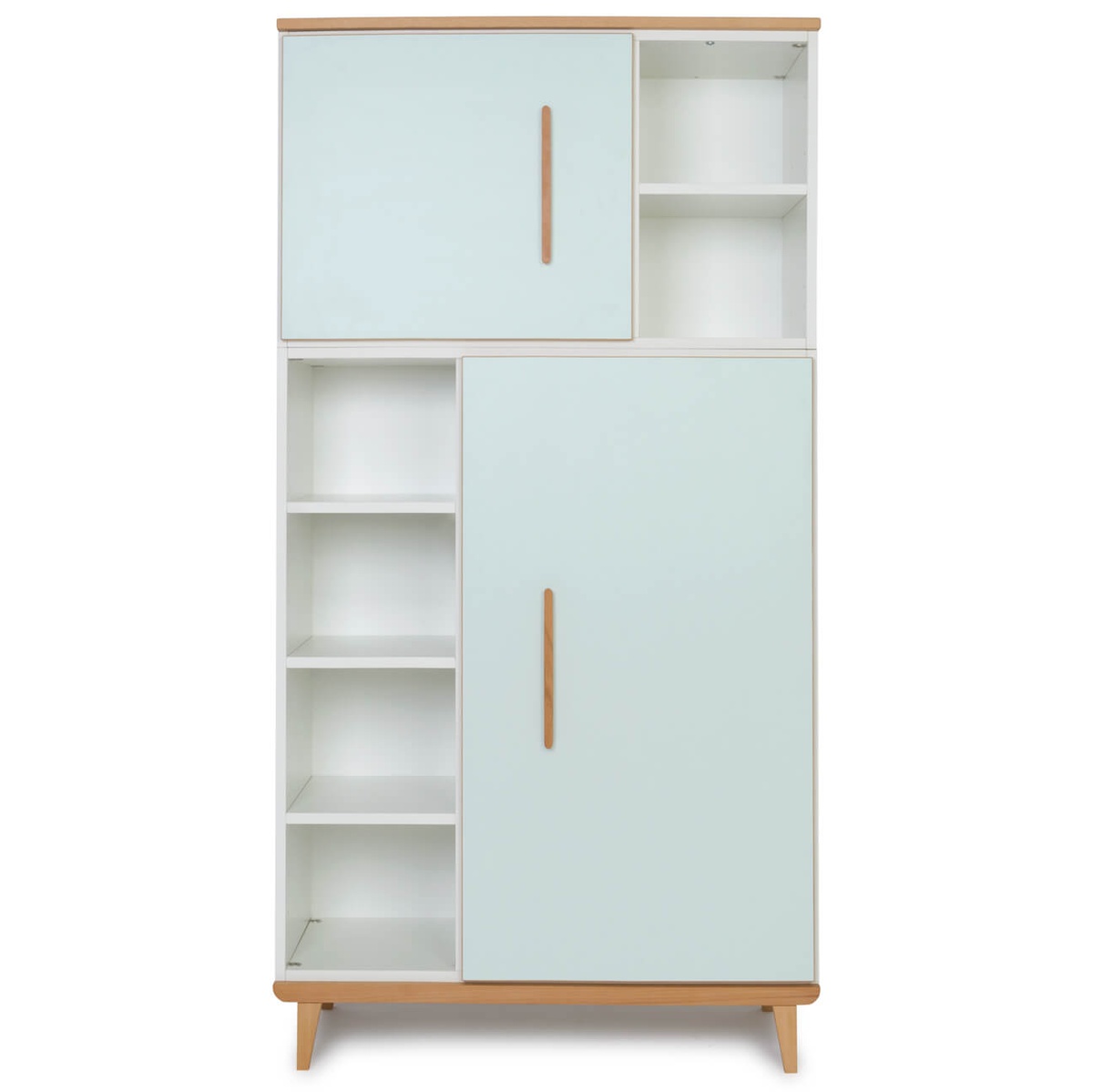 Kleiderschrank 173 cm 2-türig NADO Retro Buche mint