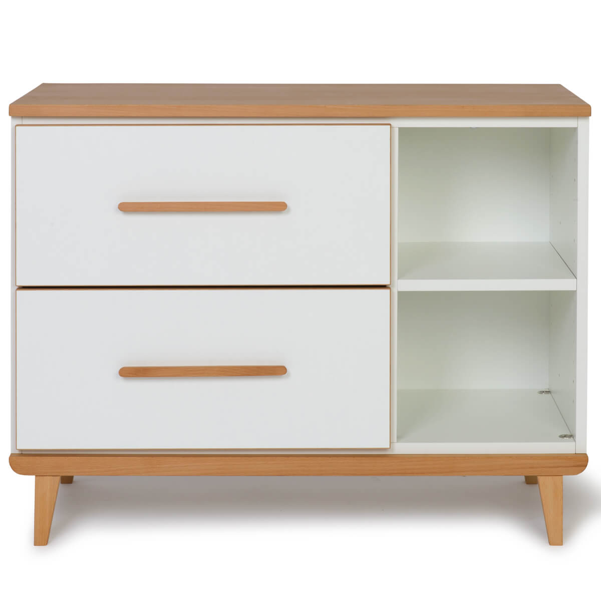 Kleinmöbel 2 Türen 2 Nischen NADO Retro Buche white