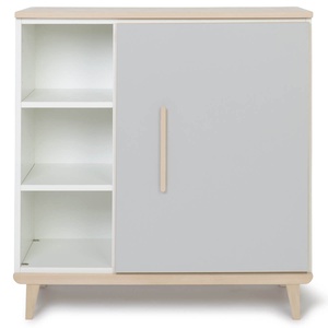Kommode 1 Tür 3 Nischen NADO Retro Esche manhattan grey