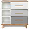 Kommode 3-türig NADO white-manhattan grey-slate grey