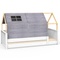 Lit au sol cabane Montessori barrière simple KASVA textiles Bobble grey