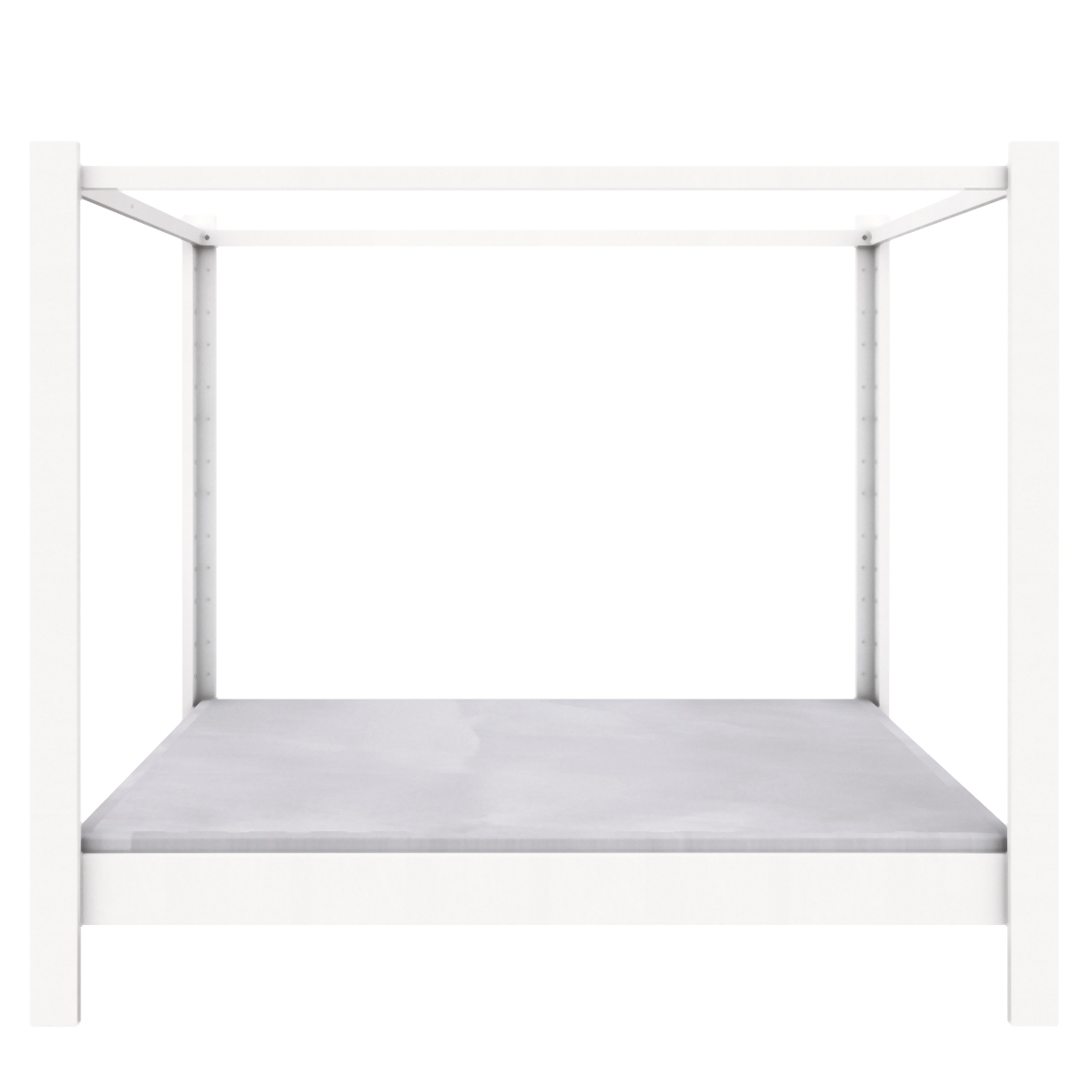 Lit baldaquin 140x200cm DESTYLE de Breuyn laqué blanc