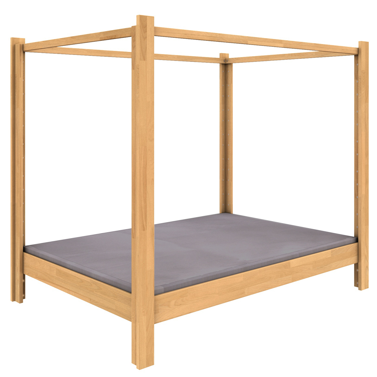 Lit baldaquin 140x200cm DESTYLE de Breuyn naturel