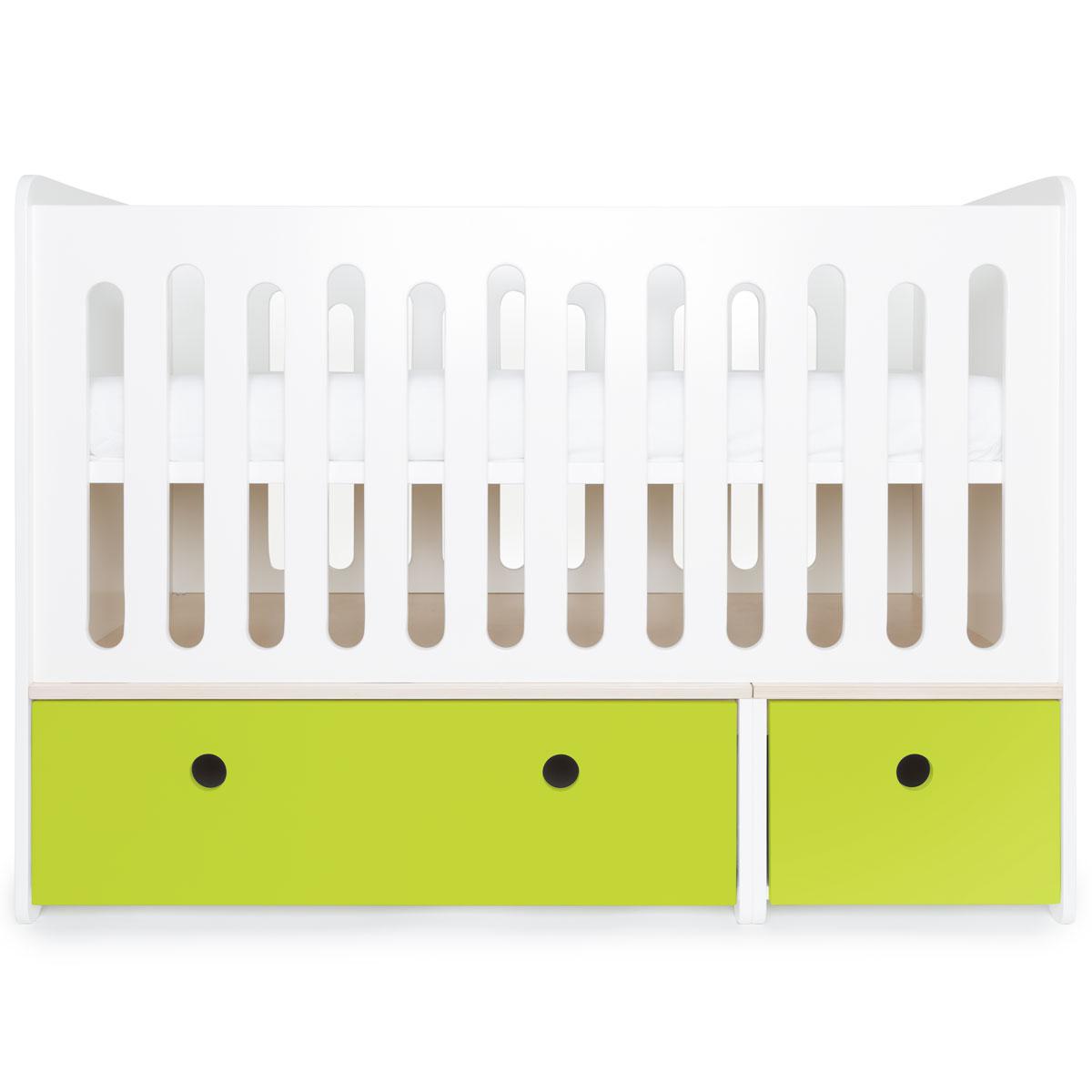 Lit bébé évolutif 70x140cm COLORFLEX lime