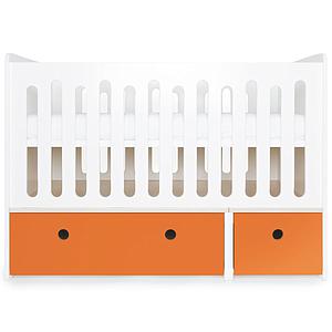 Lit bébé évolutif 70x140cm COLORFLEX pure orange