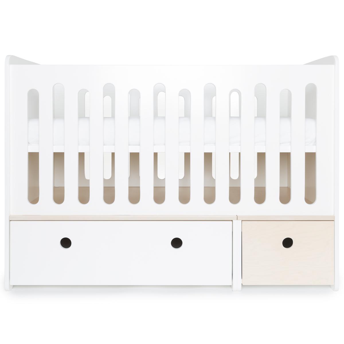 Lit bébé évolutif 70x140cm COLORFLEX white-white wash