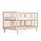 Lit bébé KERA en frêne avec top Round-pieds Retro