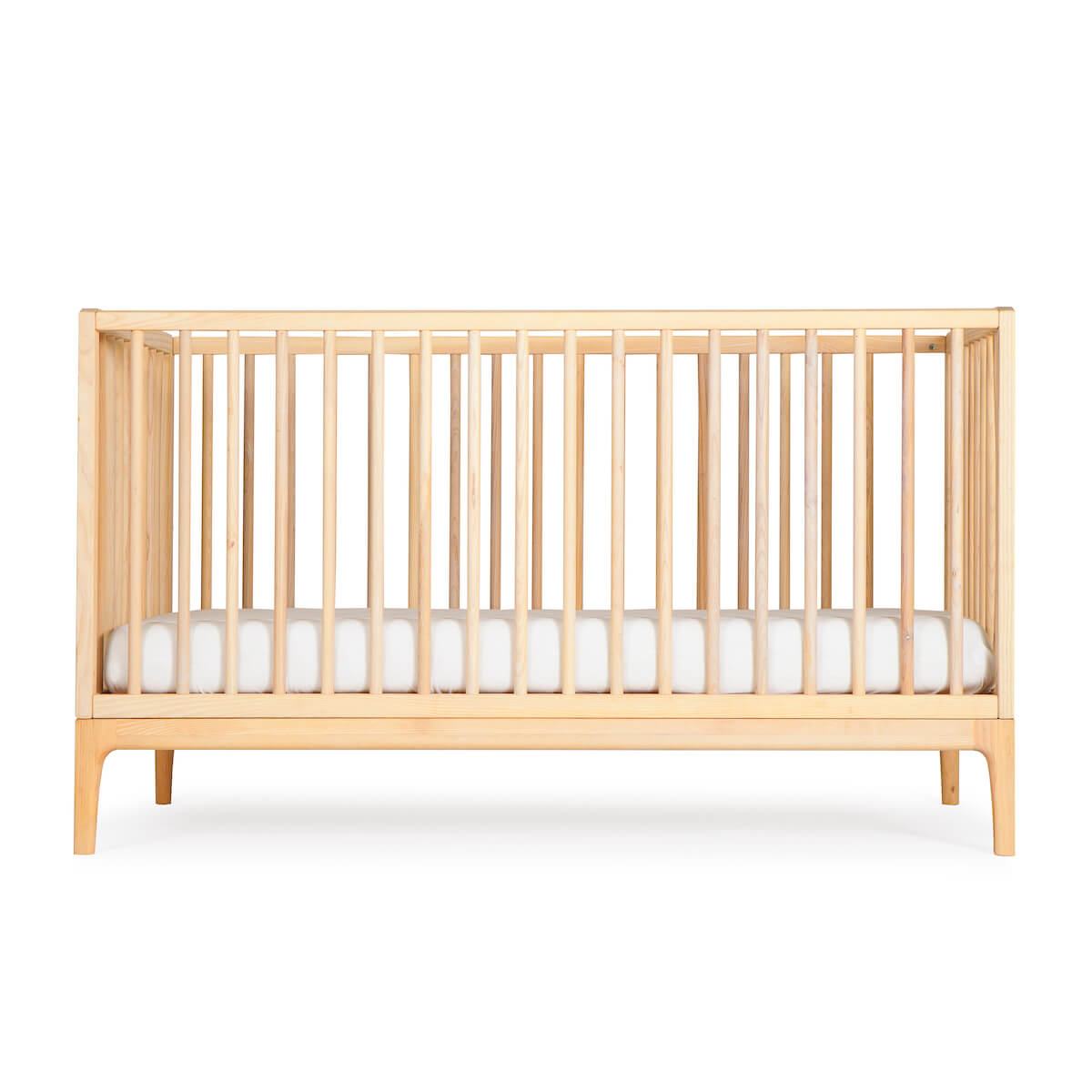 Lit bébé KERA en hêtre avec top Straight-pieds Curve