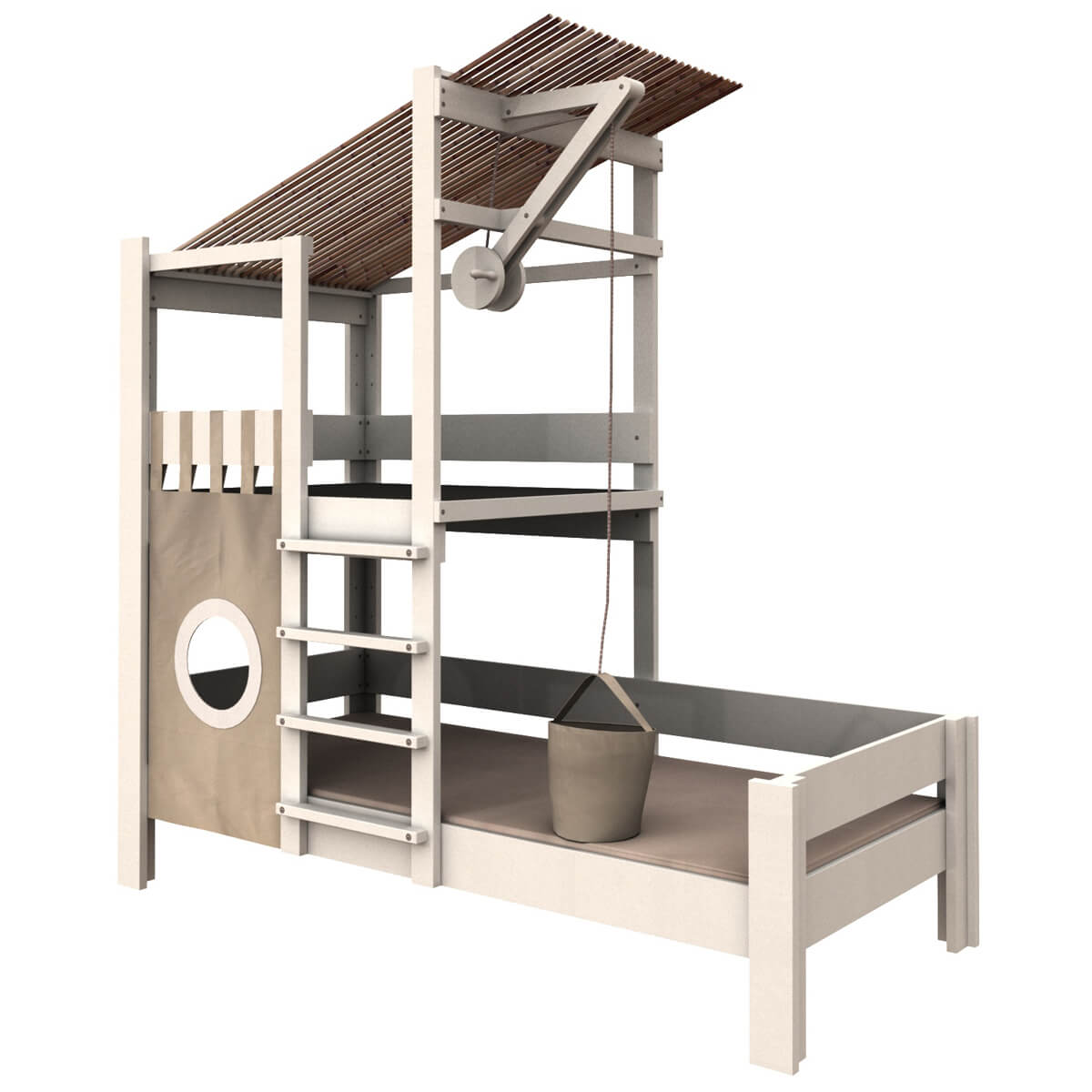 Lit cabane Bruno DESTYLE de Breuyn blanchi