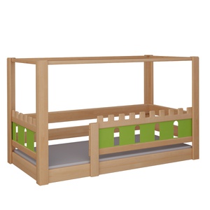 Lit Château baldaquin DELUXE de Breuyn naturel-vert