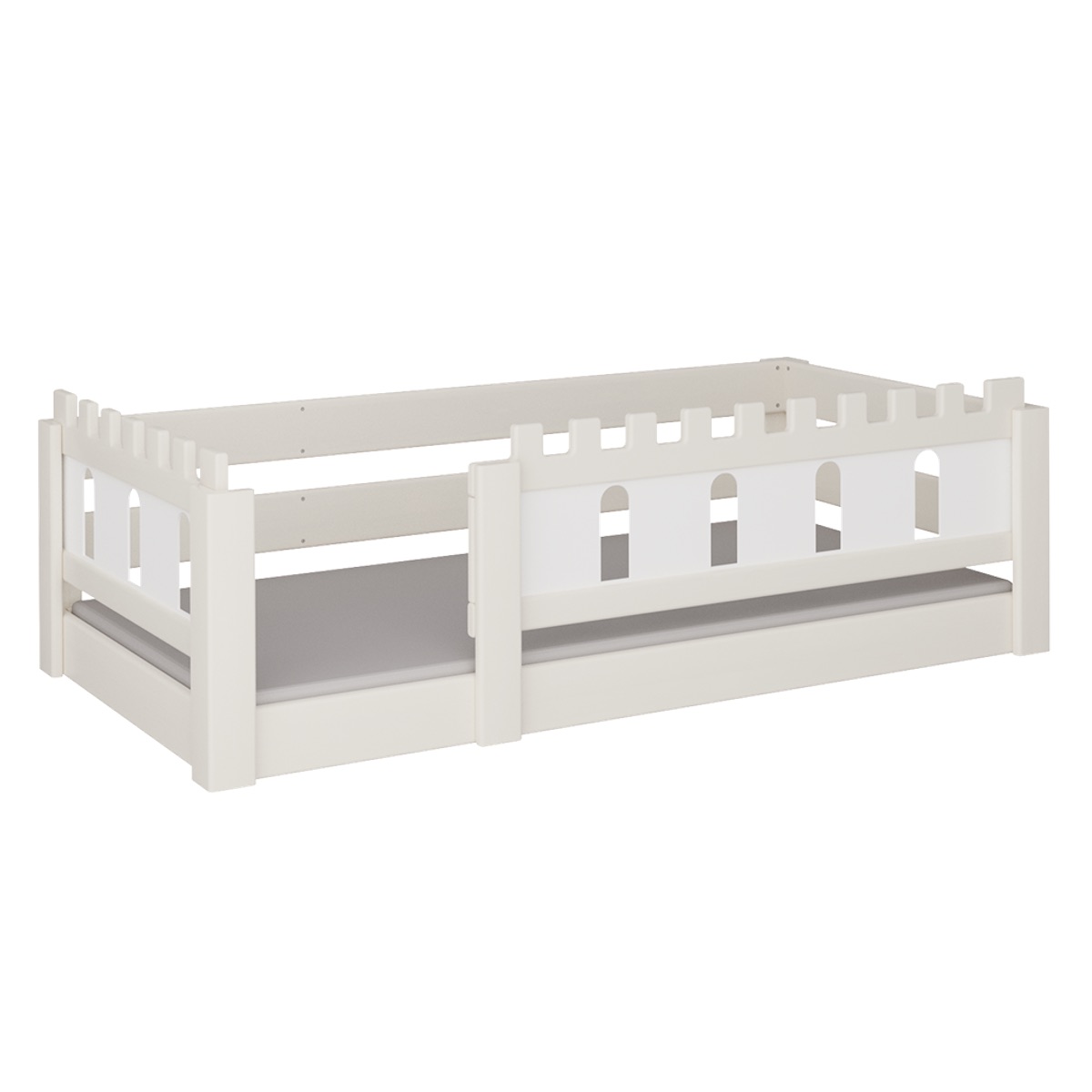 Lit Château bas DELUXE de Breuyn blanchi