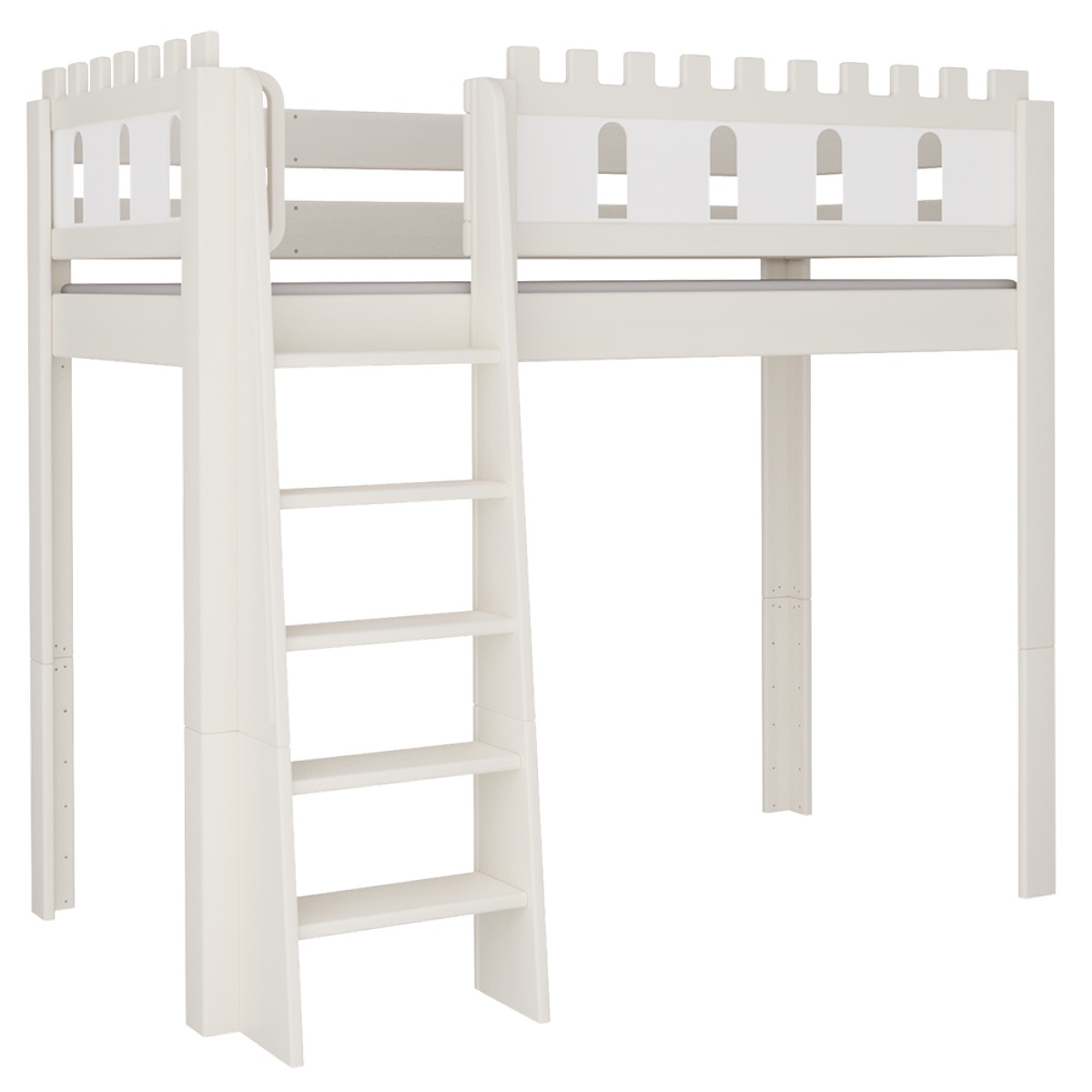 Lit Château mezzanine DELUXE de Breuyn blanchi